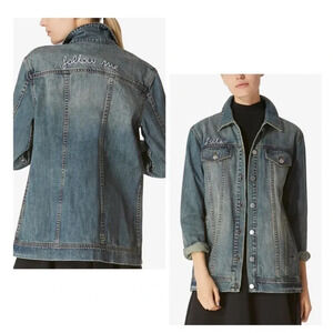 Avec Les Filles “Follow Me” Jean Jacket, Women’s Size S. Shacket like look.